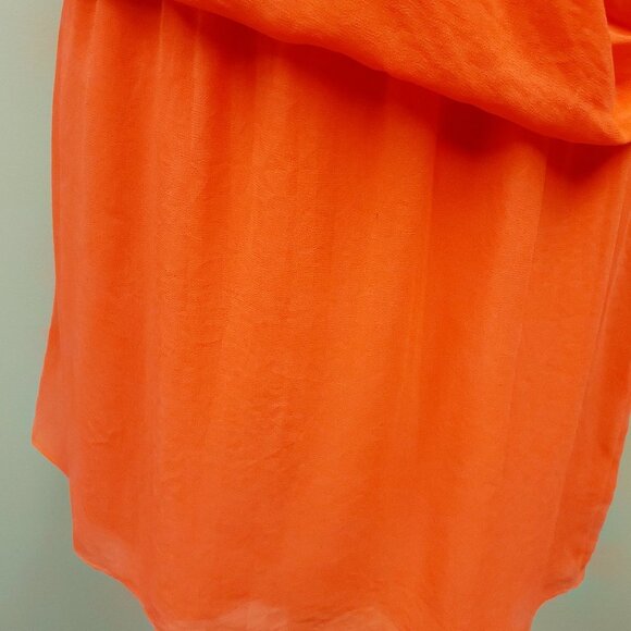 Rory Beca Silk Orange Red Dress Sz L NWT - Picture 4 of 8